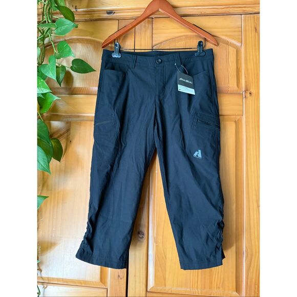 NWT Eddie Bauer First Ascent Women’s Guide Pro Capri Pants Black Size 8 - Picture 3 of 13